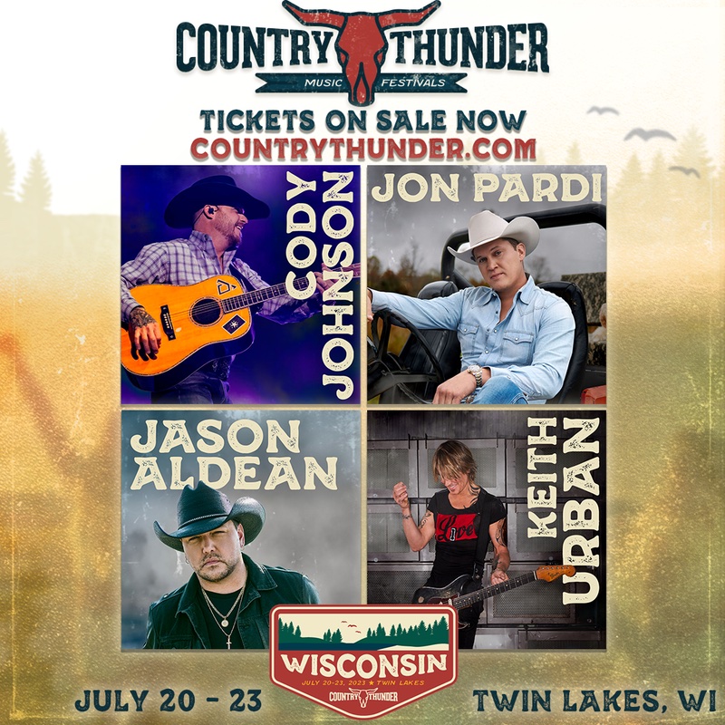 2023 Country Thunder Wisconsin: Cody Johnson, Jon Pardi, Jason Aldean & Keith Urban - 4 Day Pass at Cody Johnson Concert Tickets